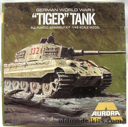 Aurora 1/48 German Tiger Tank, 324-150 plastic model kit